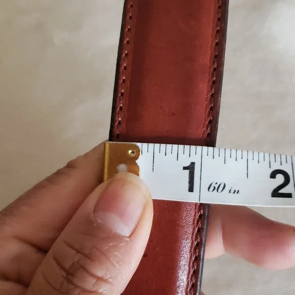 Men's brown leather belt - Picture 7 of 7